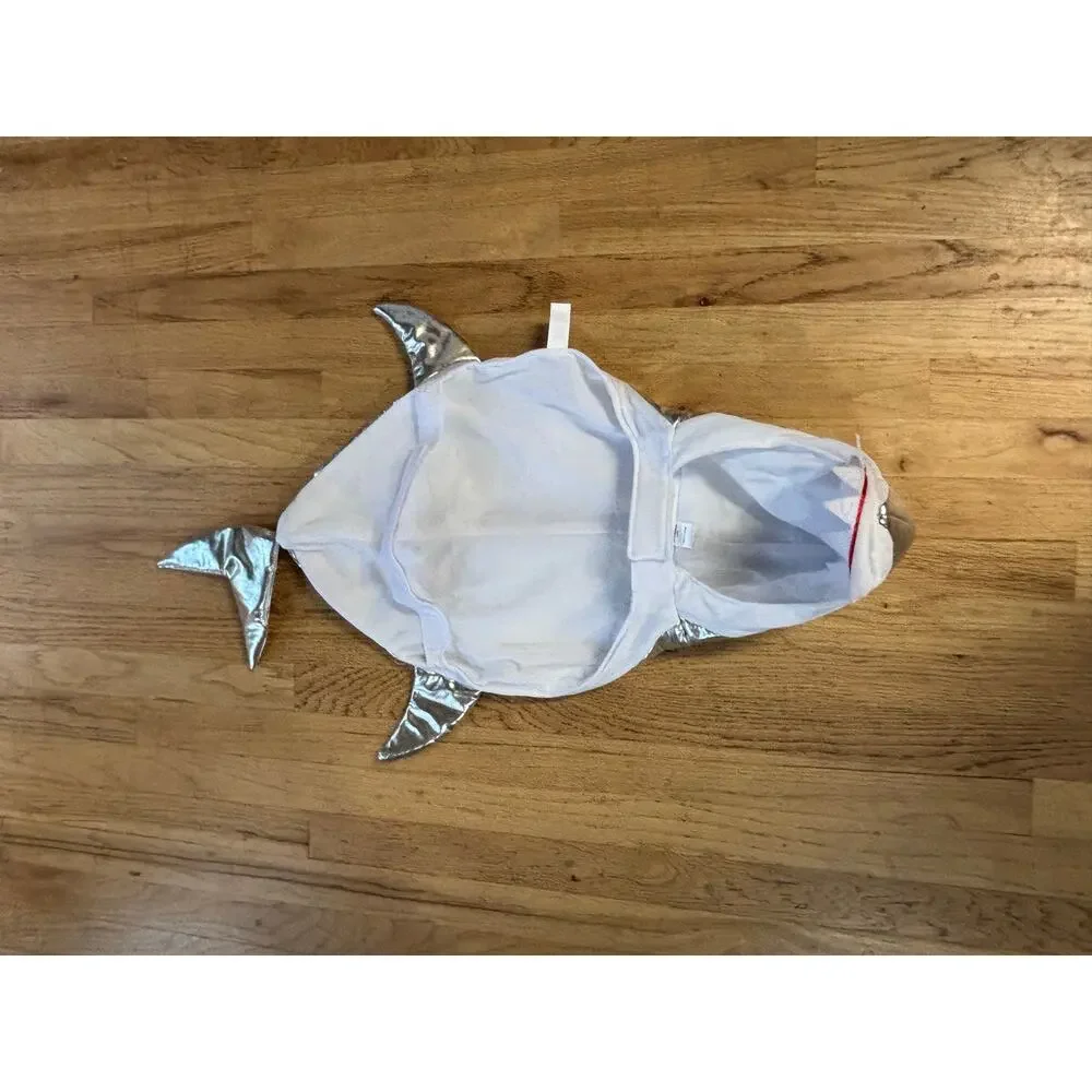 Play On Shiny Silver Dog Shark Costume, size XL